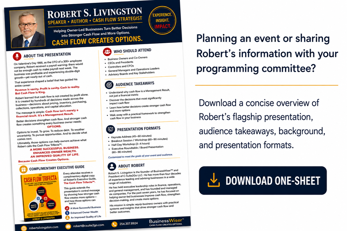 Robert S Livingston Speaker One-Sheet